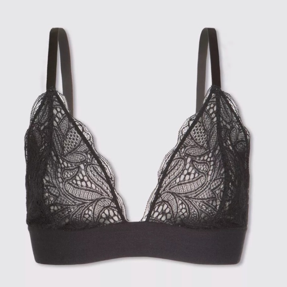 LONG-LINED LACE BRALETTE: - Picture 1 of 6